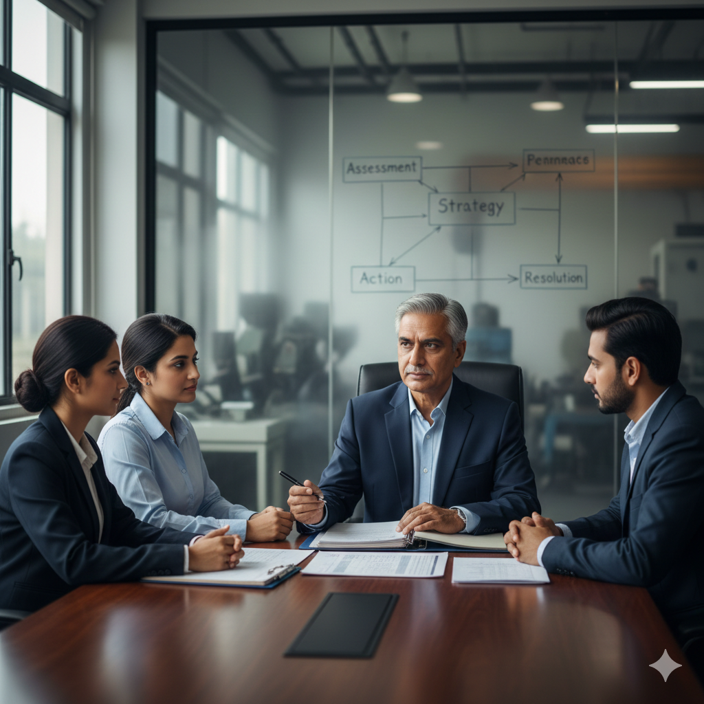 Vishad Business Solutions team discussion